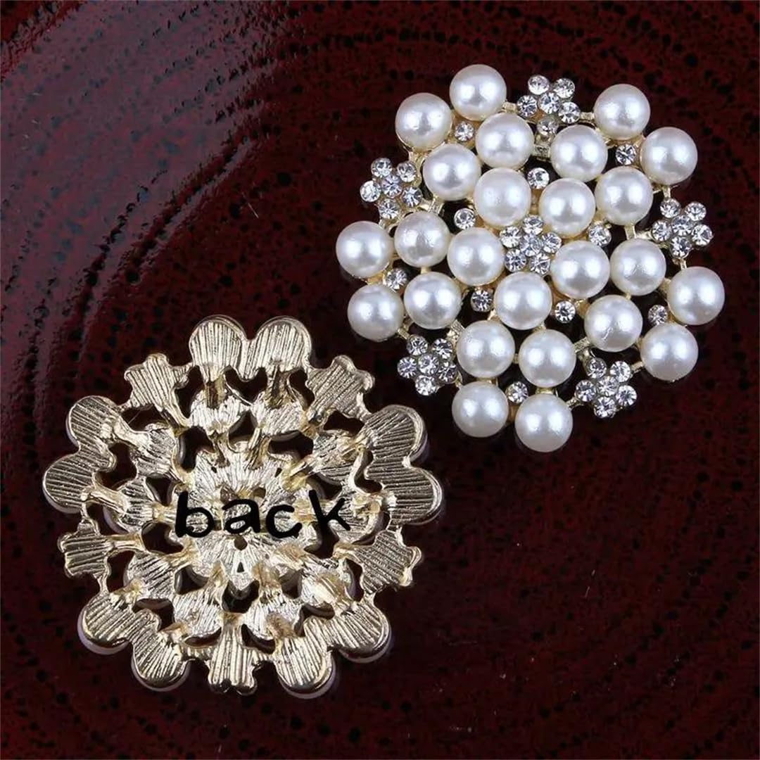 Różne ubrania, perłowe guziki Kwiat perłowy przyszyte guziki Rhinestone Multi na akcesoria do włosów odzież materiały ​​majsterkowania(Silver)