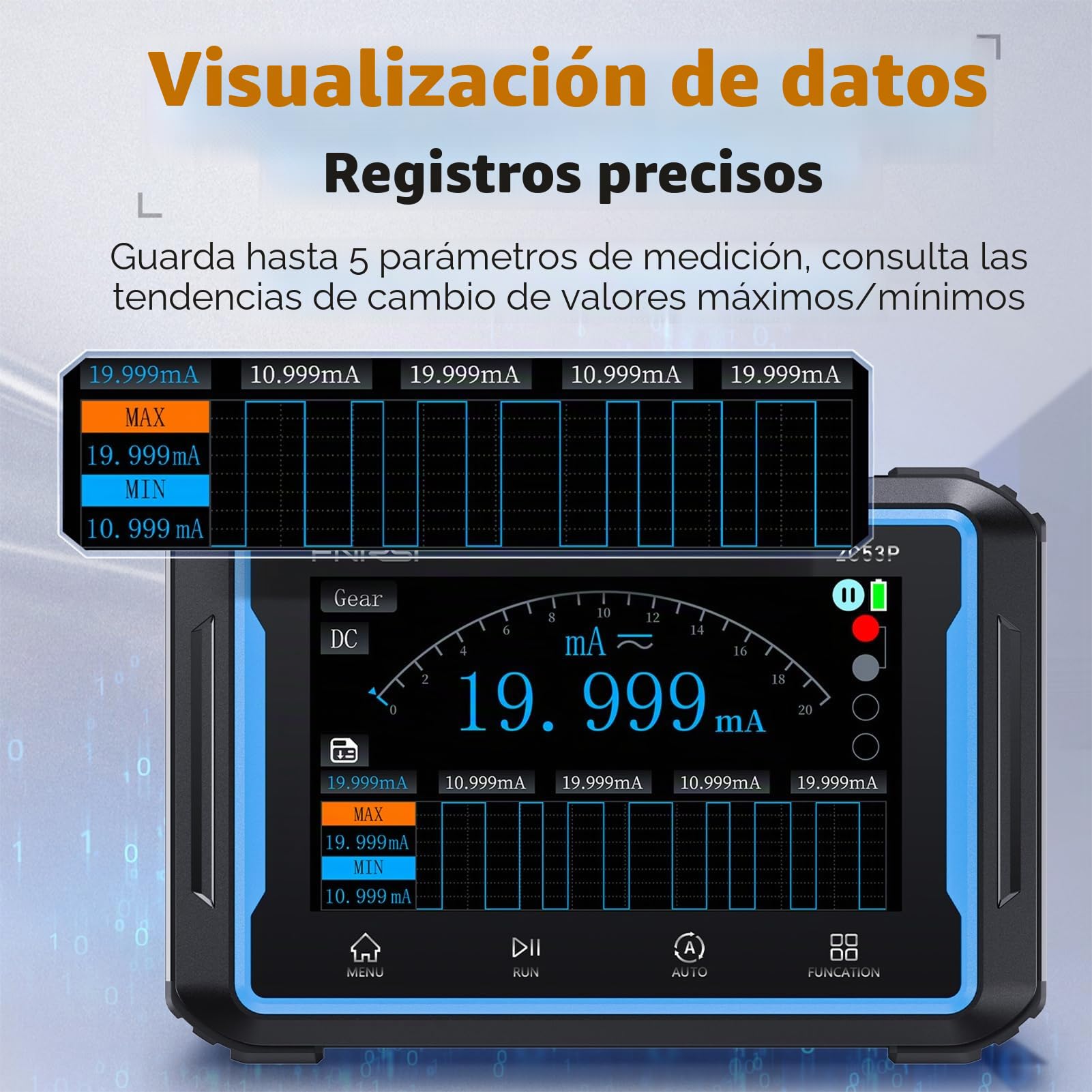 Osciloscopio,Osciloscopio Portátil De Tableta,Multímetro Generador De Señal Ancho De Banda 50Mhz,Muestreo 250 Msa/S Probador Digital De Transistor De Punción,Español Conmutable
