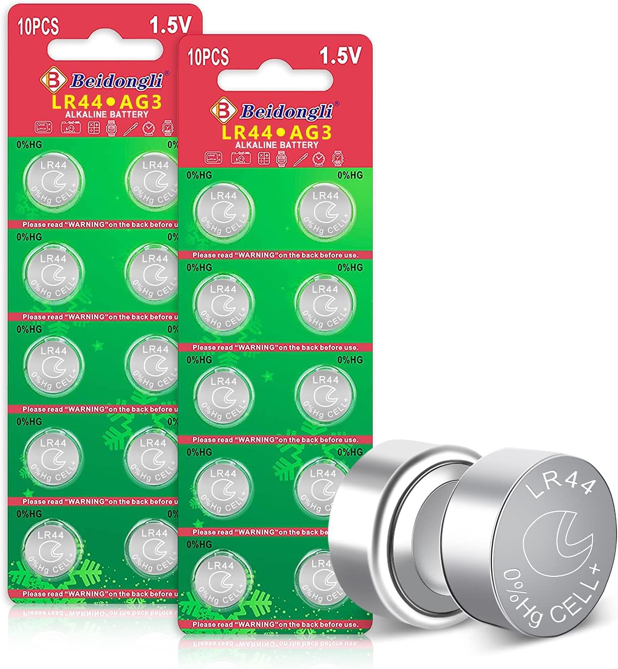 40 Stück AG10 LR1130 1.5V Knopfzellen - Alkaline Batterien Quecksilberfrei