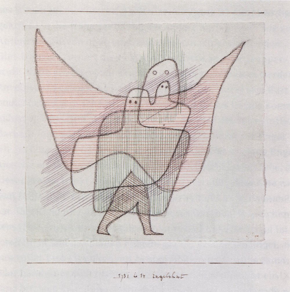 Paul Klee Engelshut 1931 cadeau idéal pour amateur d'art cadre marron mat