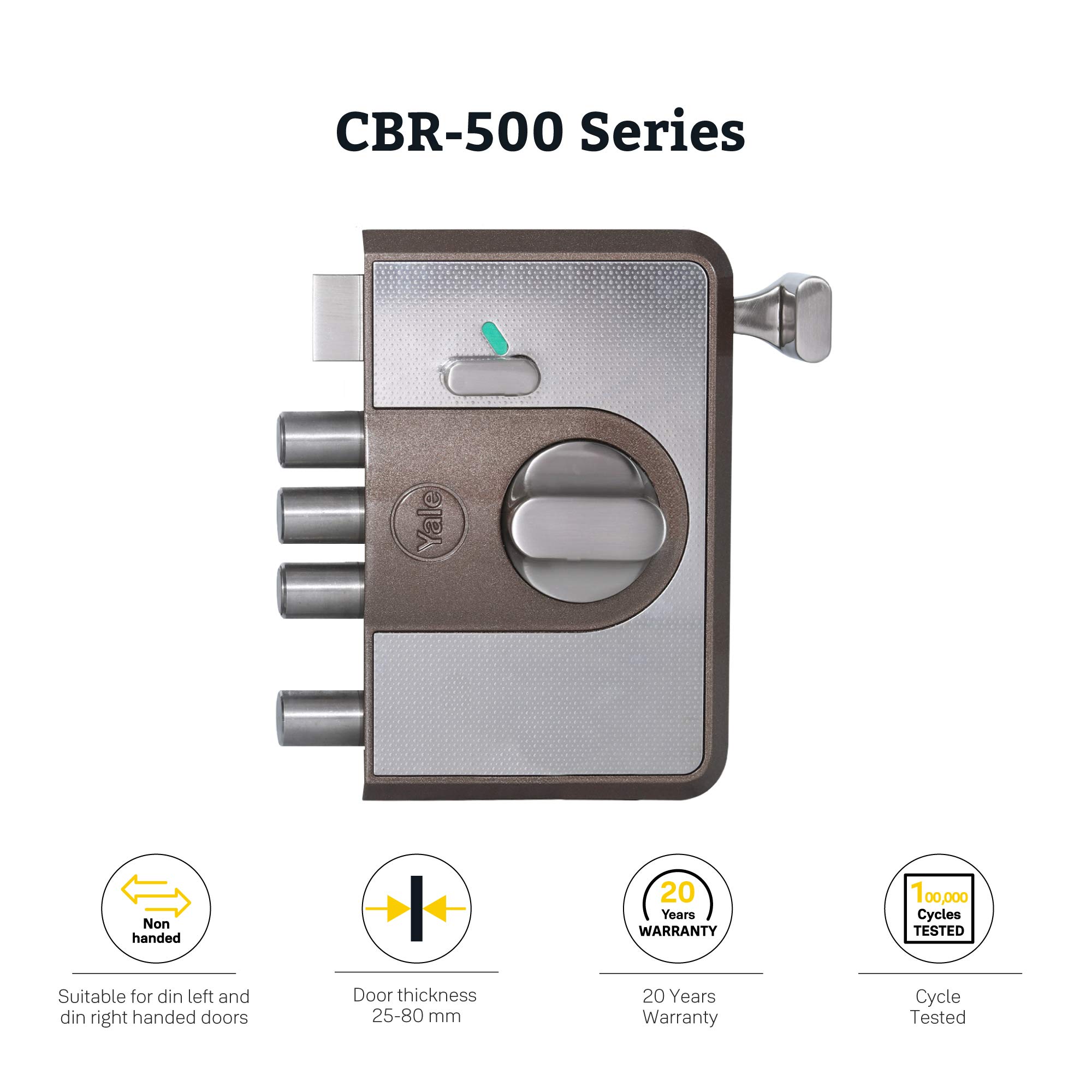 Yale CBR-500BN Rim Lock - 4 Bolt Security -2