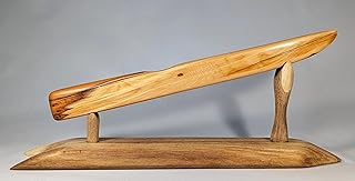 Training Tanto in Warmed Yew Wood, Unique Piece of Craft - HAMON Workshop - for Martial Arts Practice Aikido, Ninjutsu, Jujutsu, Bujutsu, Iaido...