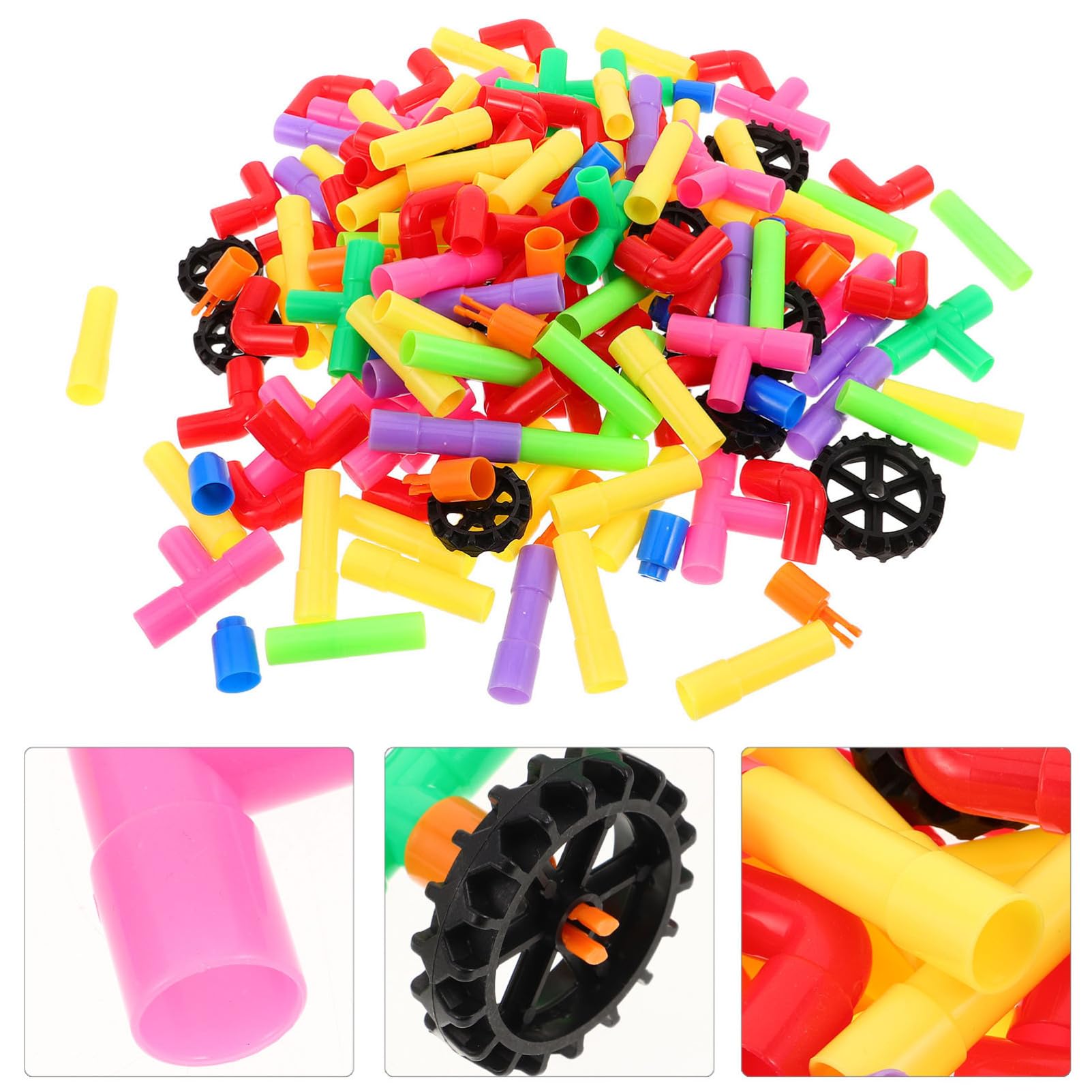Rohrbausteine Für Junge Mädchen Bunte Steckbausteine Aus Großes Bauspielzeug Mit Ineinandergreifenden Röhren Für Indoor Und Outdoor