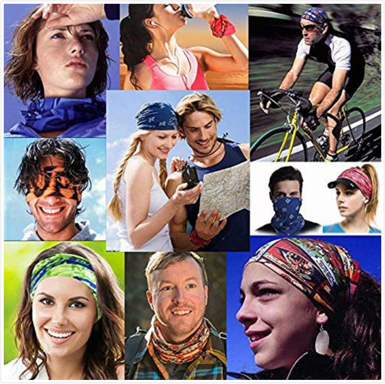 Unisex Multifunctional Seamless Bandana Face Mask Sun UV Protection Face Cover Motorcycle Cloth Half Mask Reusable Magic Scarf Neck Gaiter Balaclava for Men Women Navy Blue Bandana Face Mask Washable 2