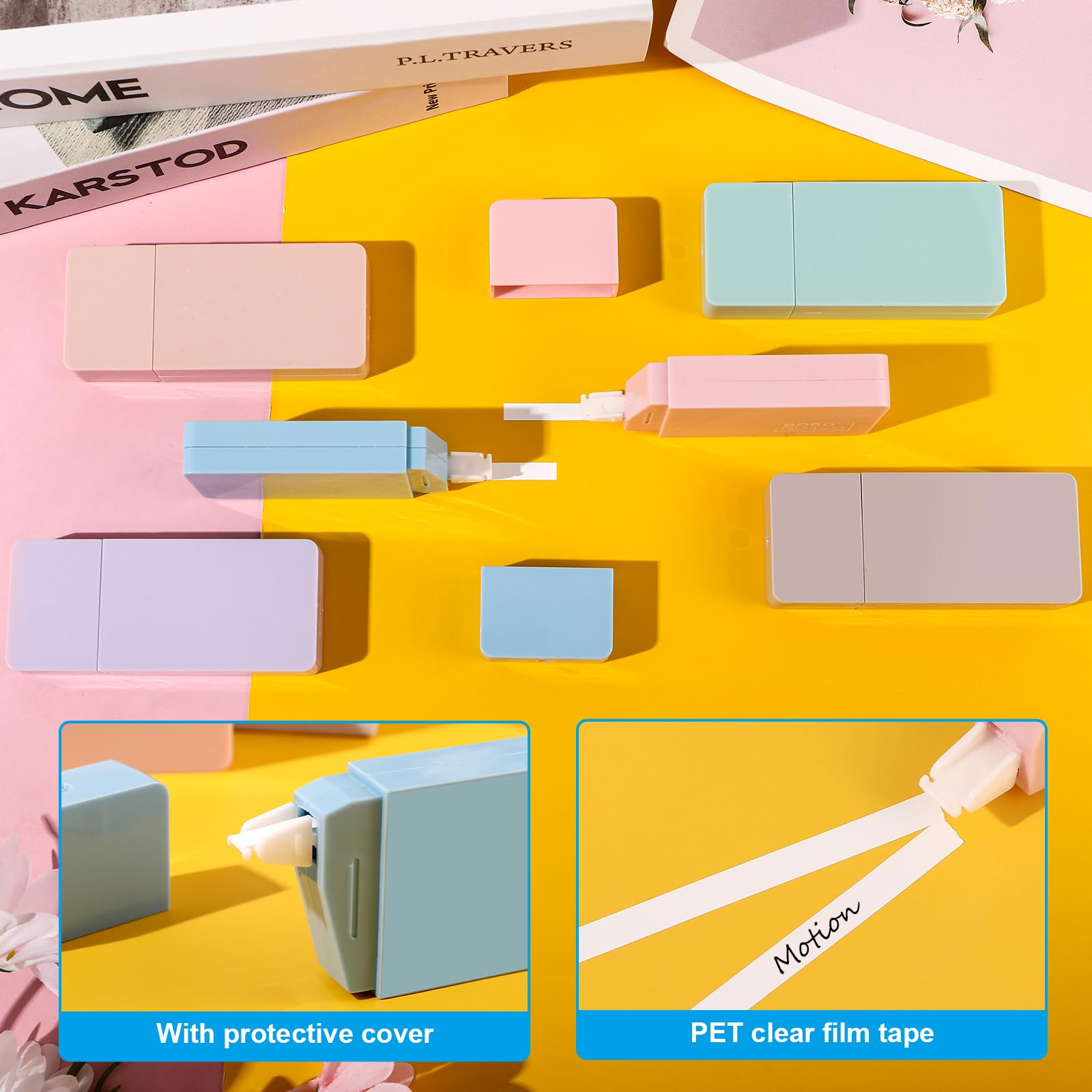 Correttore A Nastro 6 Pezzi Mkitnvy | Mini Rulli Di Correzione, Per Scuola E Ufficio, Senza Tempo Di Asciugatura - Foto 5