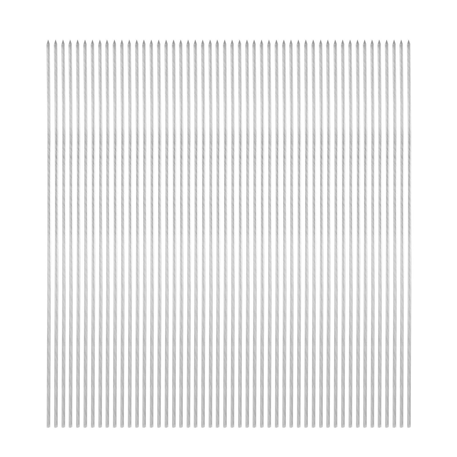 QUARKZMAN 50 szt. szaszłyki do kebob metalowe 38 cm x 3 mm okrągłe patyczki ze stali nierdzewnej wielokrotnego użytku BBQ szpikulce do grilla otwarty grill kij do mięsa krewetki owoce