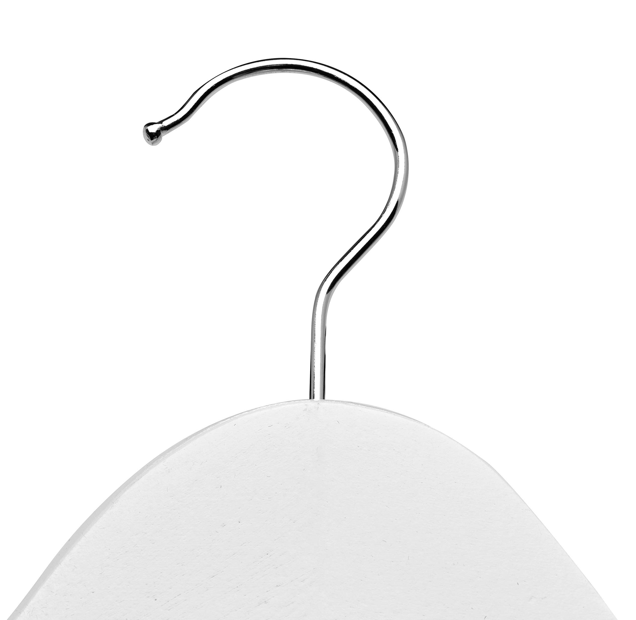 COM-FORT HOUSE Gruccia per giacca, colore bianco, confezione da 6, 12 e 25 unità, in legno naturale, ad alta resistenza, con gancio in acciaio