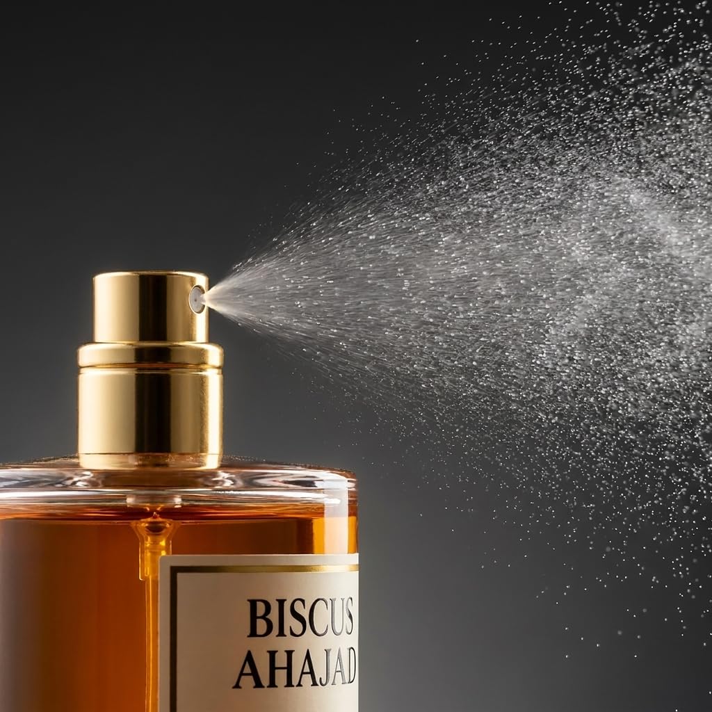 Biscus Ahajad – Extrait de Parfum – Hibiscus & Rose – 50 ml | Accord floral fruité, juteux et velouté, à la tenue durable, avec hibiscus, rose de Damas, cassis, vanille et cuir doux.