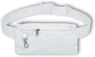 Ihram Ahram Belt for Men | Hajj Umrah Bag | White Polyester Waterproof | 3 Pocket Zipper | Adjustable Strap | Fits Waist 2... Price In India