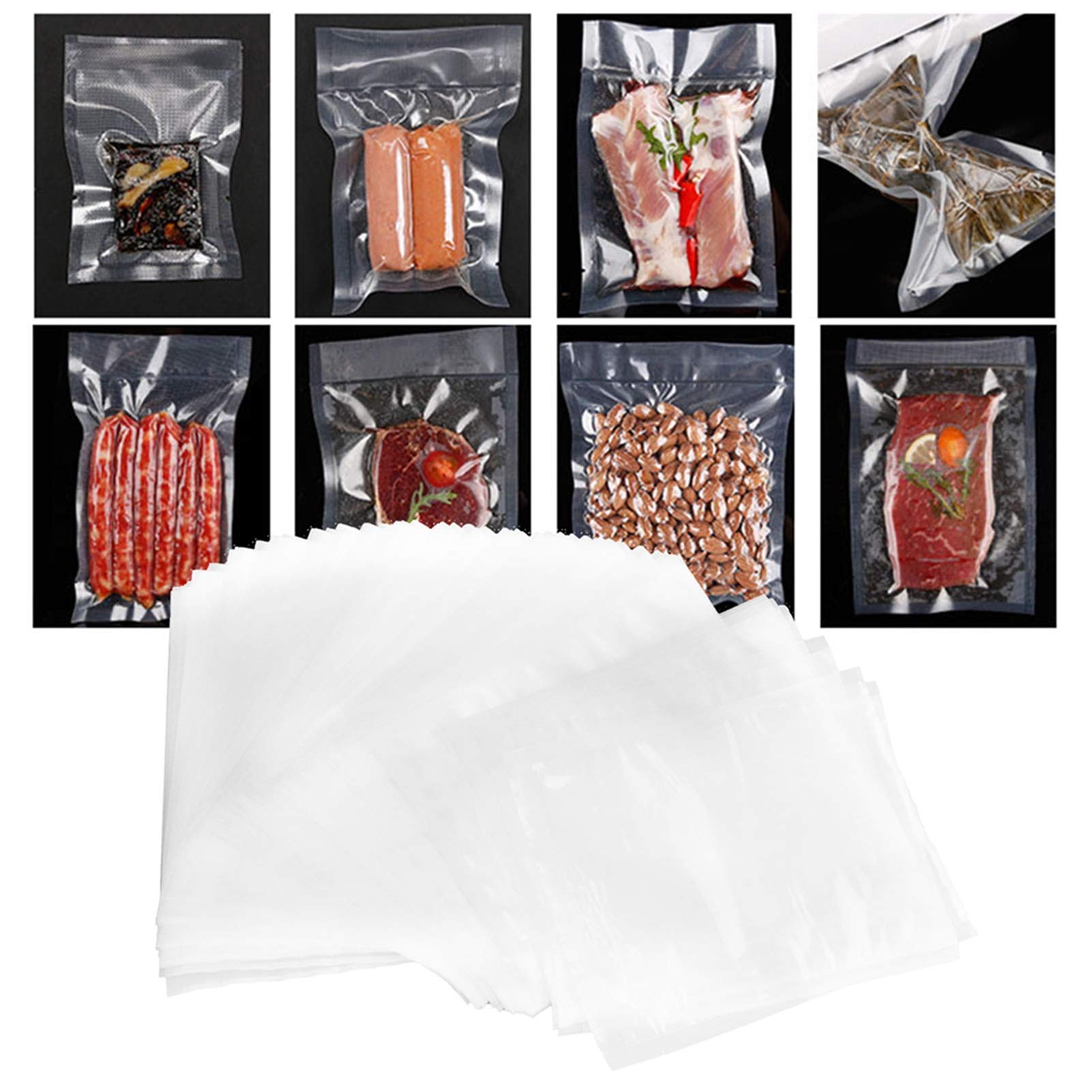 Lot de 100 sacs de conservation sous vide universels et étanches, fabriqués en matériau de qualité alimentaire, pour une utilisation en cuisine. (20 * 30 cm)