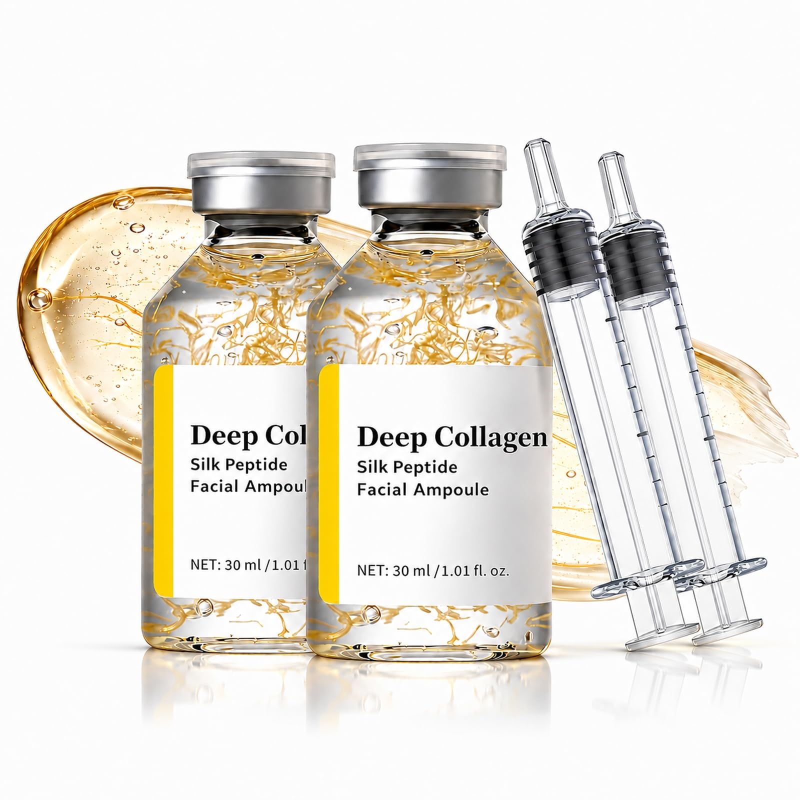 Biochroma Siero Coreano Effetto Lifting Dalla Prima Applicazione 2Pack, Siero Con Peptidi Di Seta E Collagene, Attenua Le Rughe, Idrata In Profondità, Consistenza Leggera 30 Ml