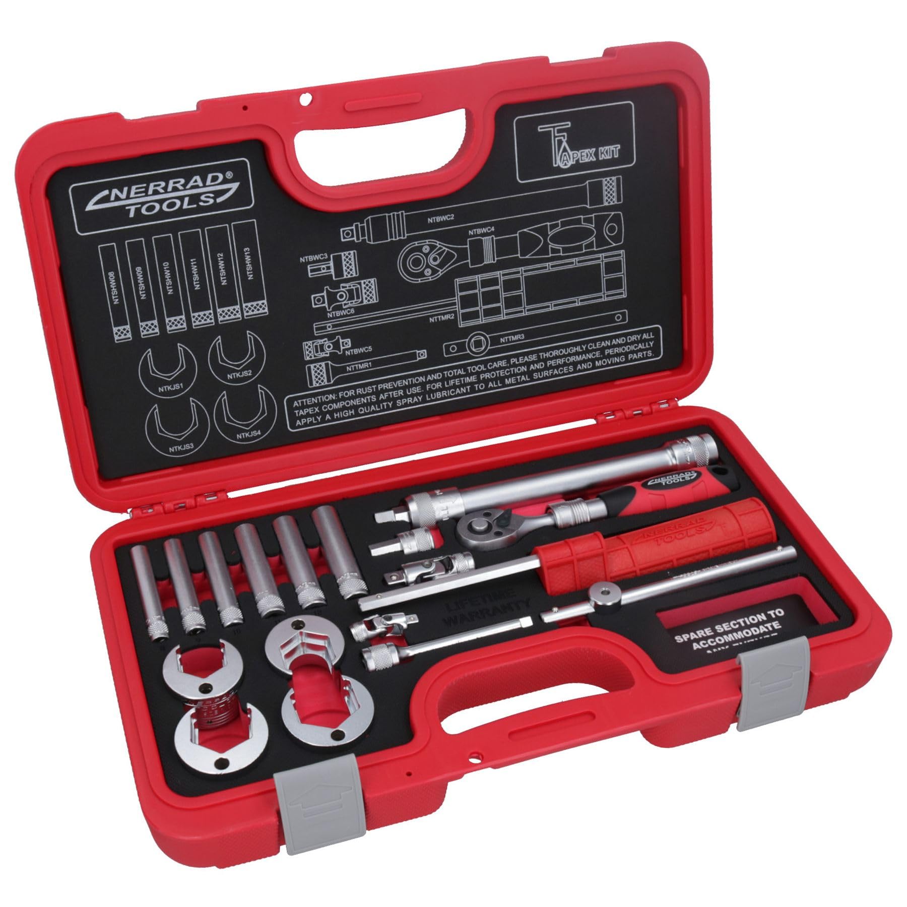 AB Tools Juego de llaves de grifo profesional avanzado Tapex para grifos monobloque de lavabo de baño, 18 piezas