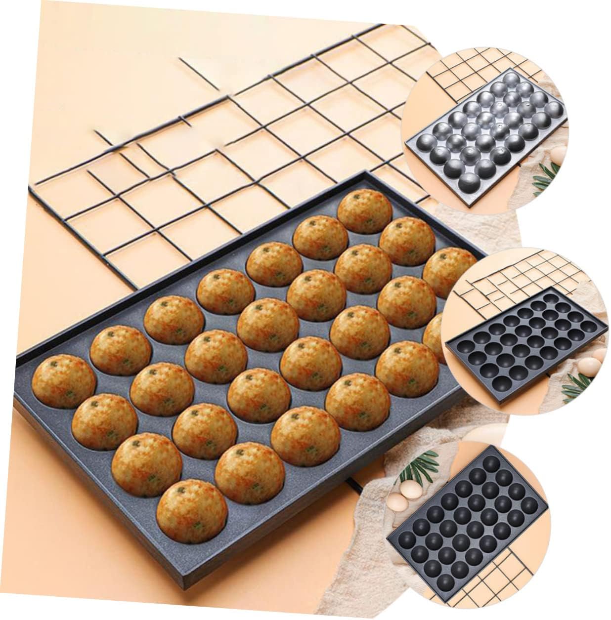 1set Octopus Baking Tray Cavity Nonstick for Fish Quail Eggs and Treats Easy to Ergonomic Design Cooking Needles