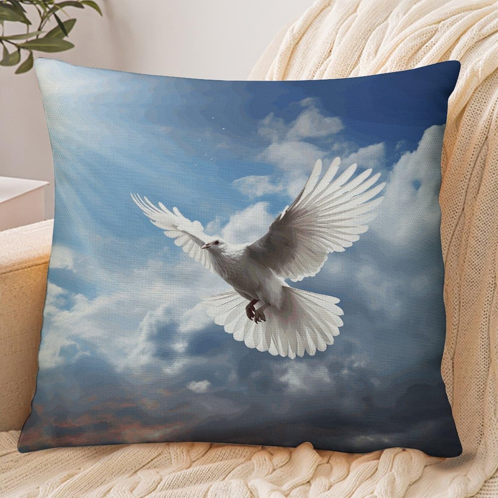 Fekiloot Style Peace Dove Pillowcase Pillow Sham Pillow Case