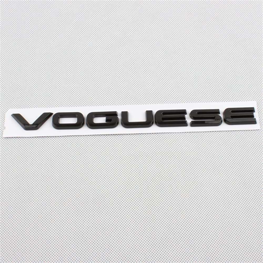 Grenric1PC Word VOGUE SE 3D Letter Car Rear Trunk Tailgate Body Badge Emblem Custom Name Plate Sticker Decal Emblem Replacement (glossy black)