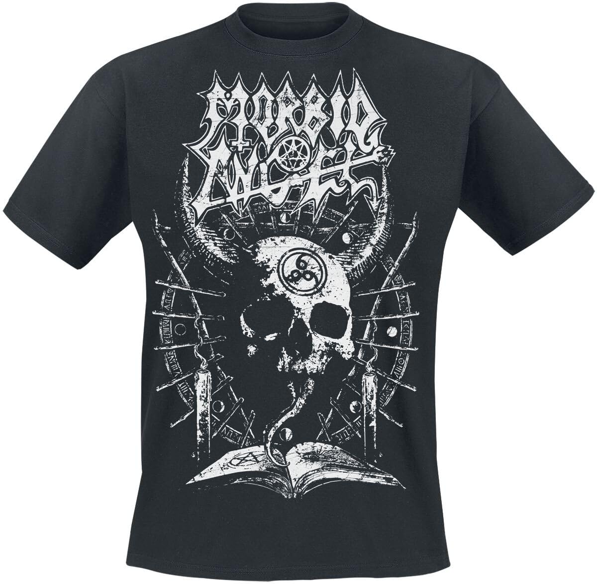 RAZAMATAZ Morbid Angel 'Horned Skull' Black T-Shirt, Black, XXL
