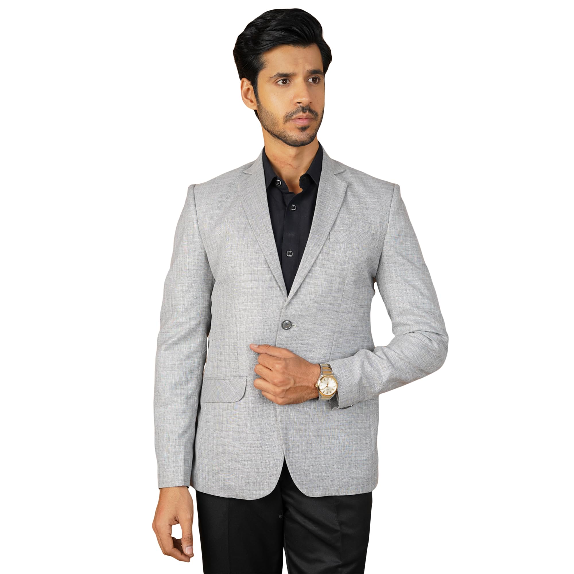wintage Mens Poly Viscose Silver Blazer-picture-22