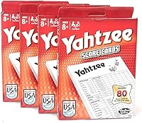 Vista 1 de Tarjetas de puntuación Yahtzee de 80 hojas - Paquete de 4
