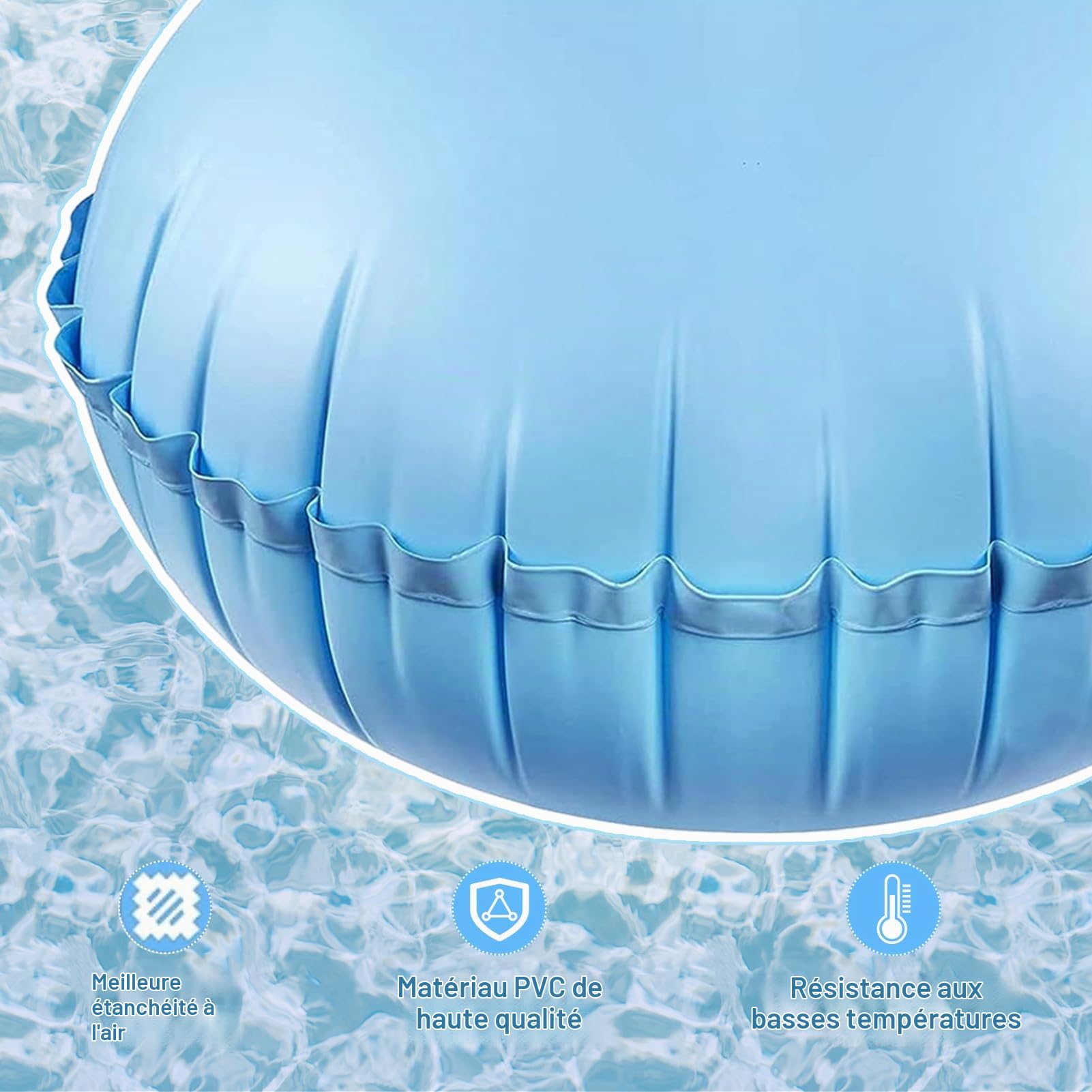 Tefola Produit Hivernage Piscine, 1Pcs 48 * 48 inches Coussin de Piscine, Coussin d'air De Piscine, Oreiller Gonflable pour Hors-Sol Coussin Égalisateur de Glace pour Piscine
