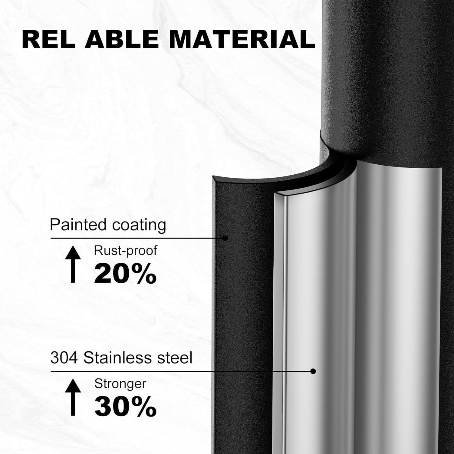 Toilet Paper Holder Free Standing, 25” H Stainless Steel Matte Black Toilet Paper Stand, Weighted Base Floor Tissue Roll Holder for Bathroom,Toilet Roll Storage Stand
