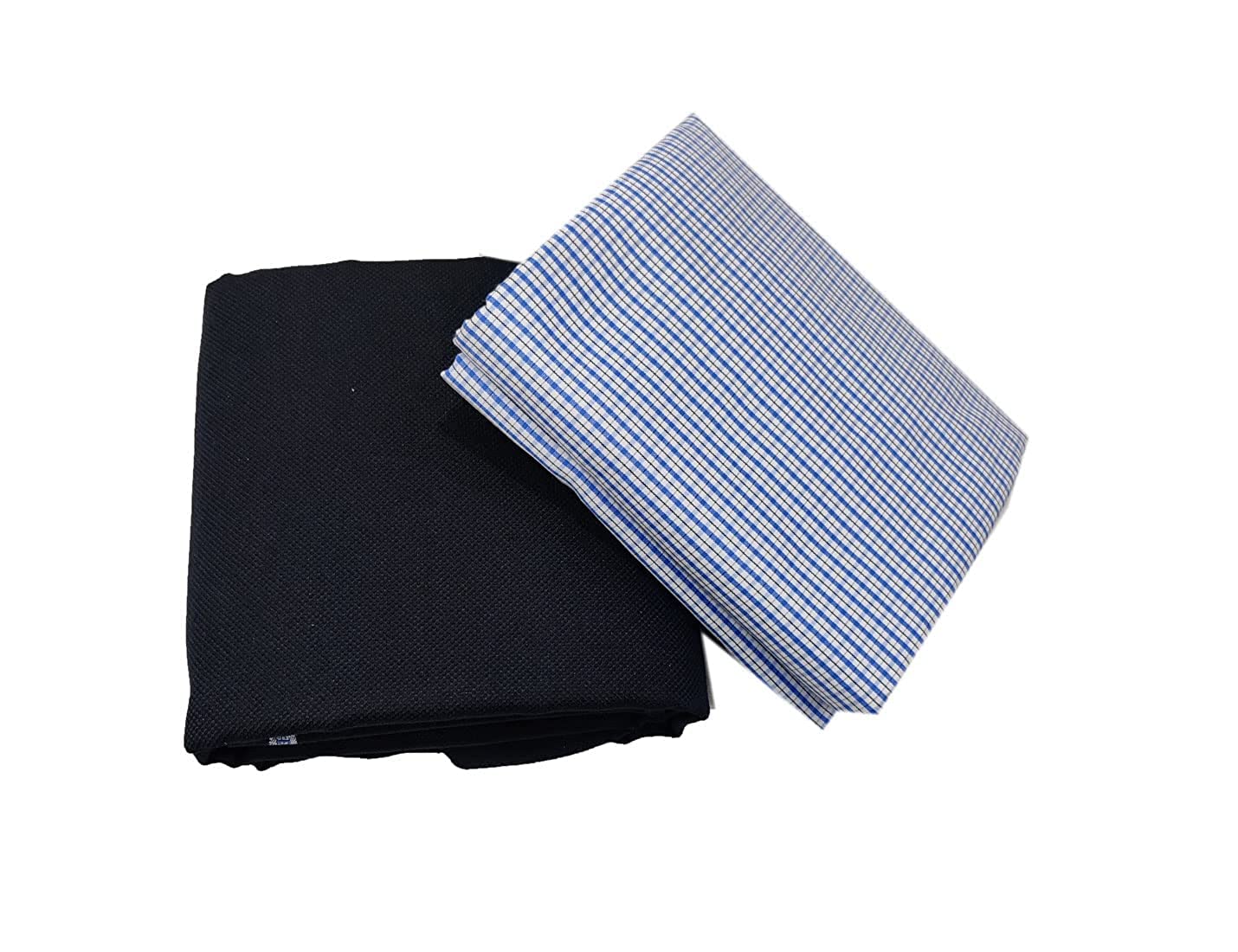 raymond Trouser Shirt Fabric Combo Box (Blue Check Shirt - Pant, Unstitched, All Weather Fabric)-picture-18