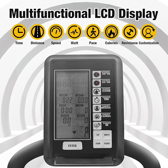 Caminadora Manual Curva con 4 Niveles de Resistencia y Pantalla LCD, Negra miniatura 4