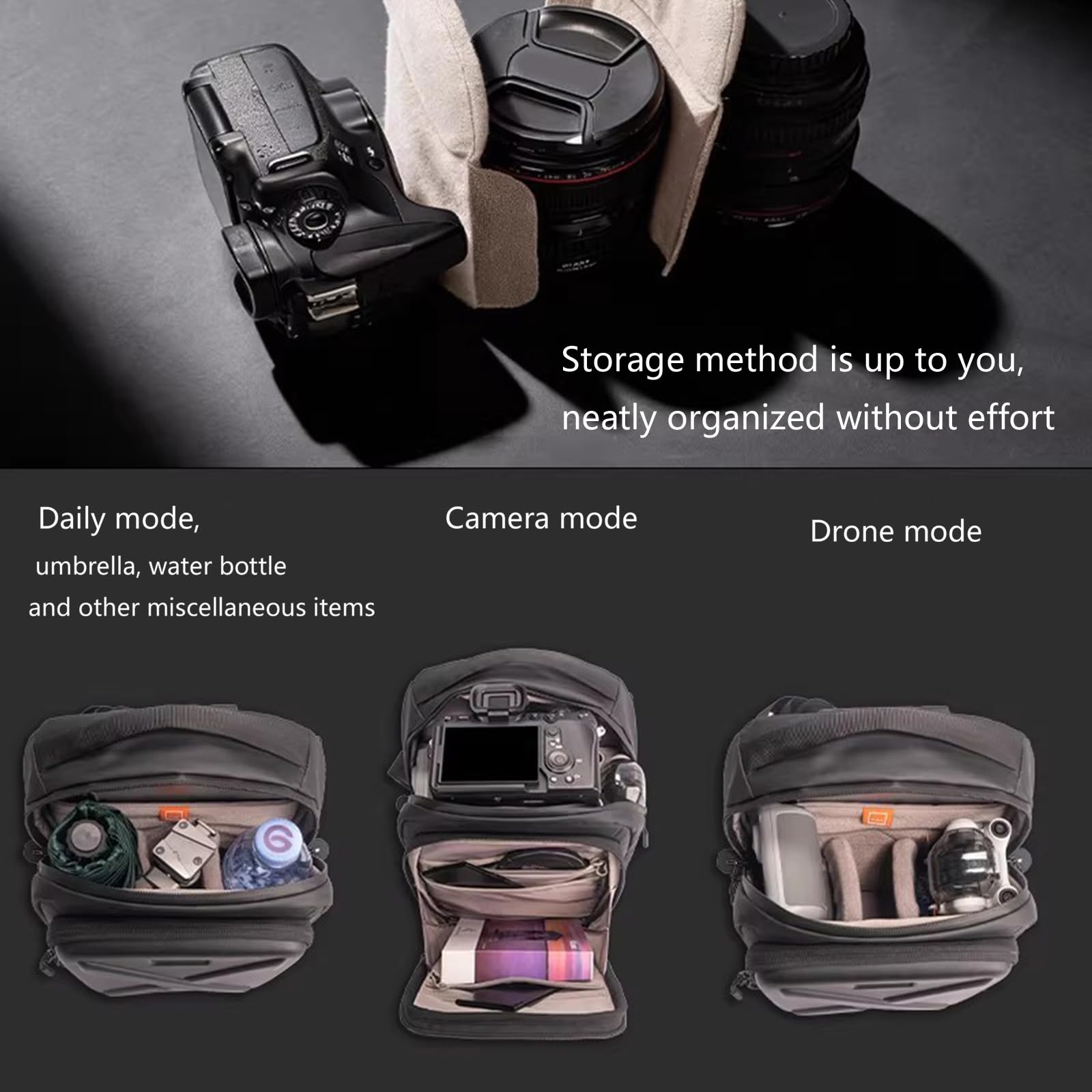 Étui pour Appareil Photo EVA avec Sangle réglable pour Le Transport sécurisé des appareils Photo numériques et des organisateurs d ' équipement boîte pour Appareil Photo de Voyage