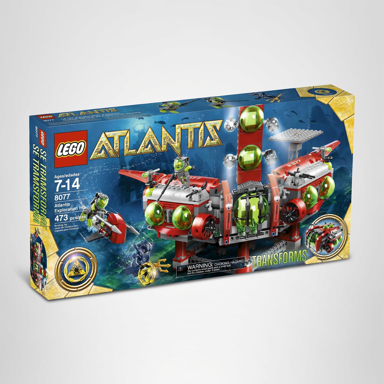 Amazon.com: LEGO Atlantis Exploration HQ 8077 : Toys & Games