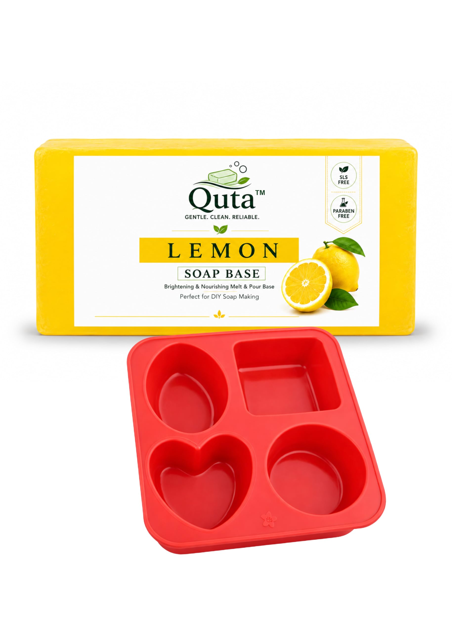 Lemon Soap Base 500 g with Soap Mould | DIY Handmade Soap Making Kit, Glycerin Base | SLS & Paraben Free-image-48