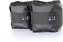 Par Caneleira Tornozeleira de Peso 3 kg WON Preto Fitness Academia Musculação Treino