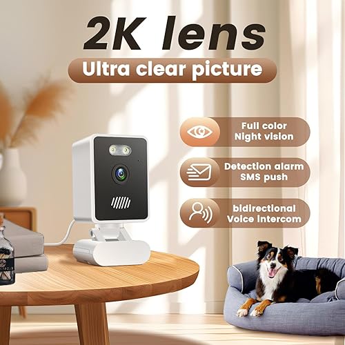 Miniatura 7 de Cámara de seguridad interior para monitor de bebé, cámara de seguridad para el hogar 1080P con audio de 2 vías, detección de movimiento,