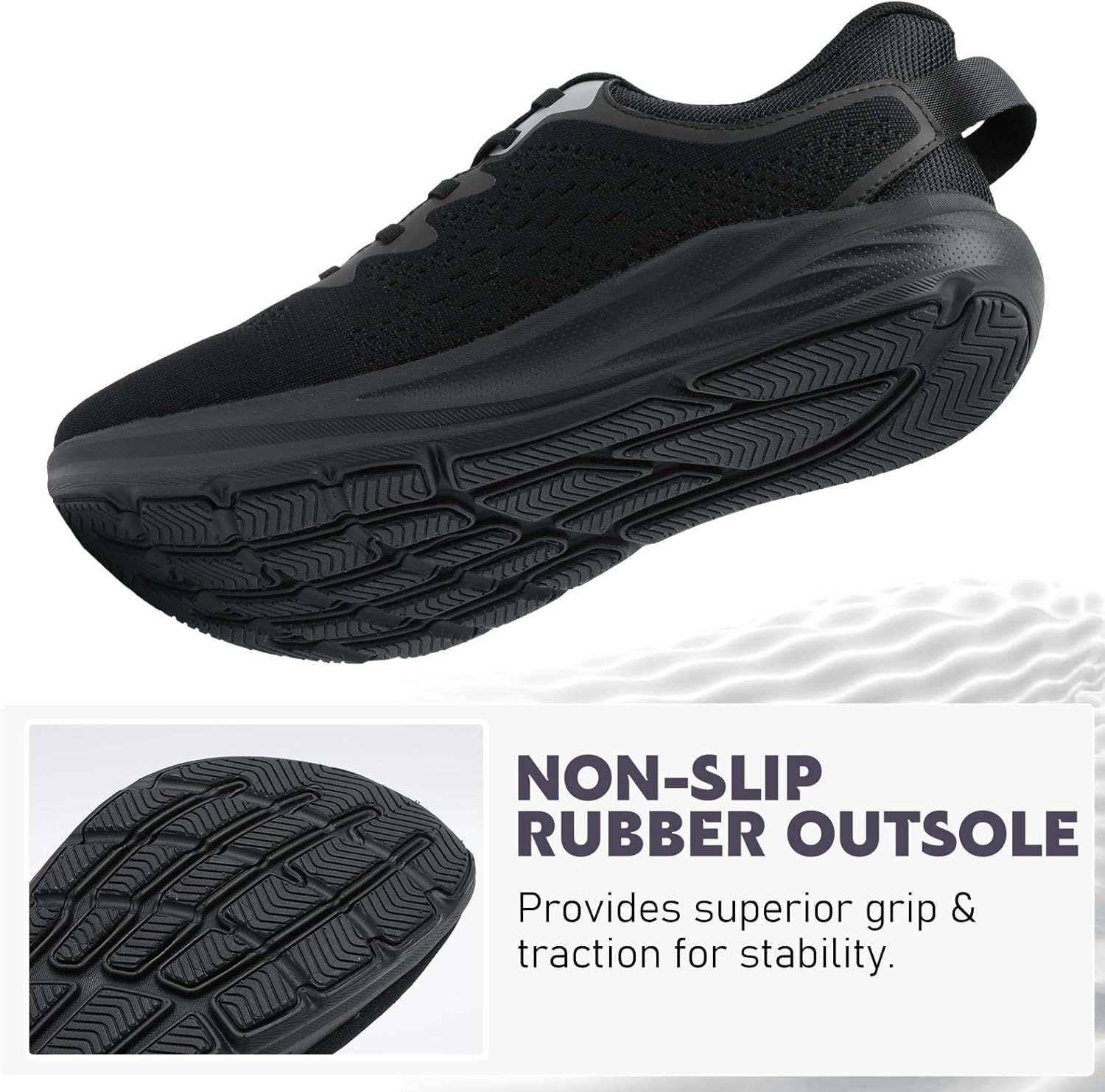 relxfeet Men’s Wide Toe Box Slip On Walking Shoes Lightweight Cushioned Sneakers for Running Tennis Gym Workout Non Slip Breathable Athletic Shoes - Image 6