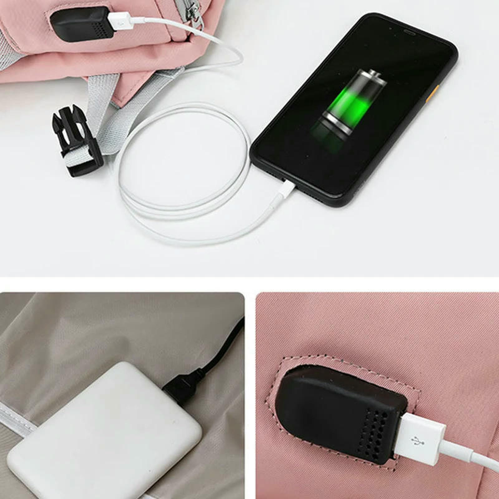 Zaino per Laptop di Grande capacità da Viaggio Impermeabile Uomini E Donne alla Moda-Grigio