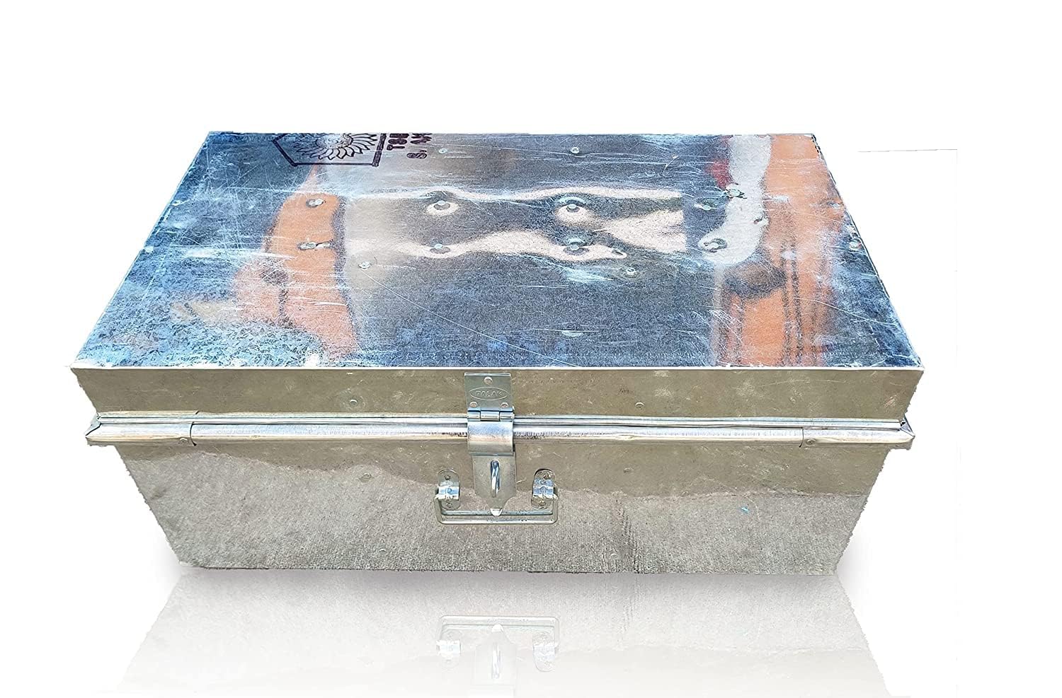 Trunk Box for Storage Stainless Steel Metal Baksha, Size (L 26 x W 15 x H 11 Inches) (0.60 mm heavy sheet Thickness) 2.2 feet Length, Large Size For Store, Safty Locker | Silver Color, Rectangular-image-11