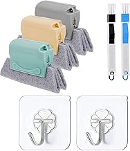 Magic Window Track Cleaner, Window Groove Cleaning Brush Tools Set, 3 Groove Gap Cleaning Brush + 2 Window Slot Clean Brush