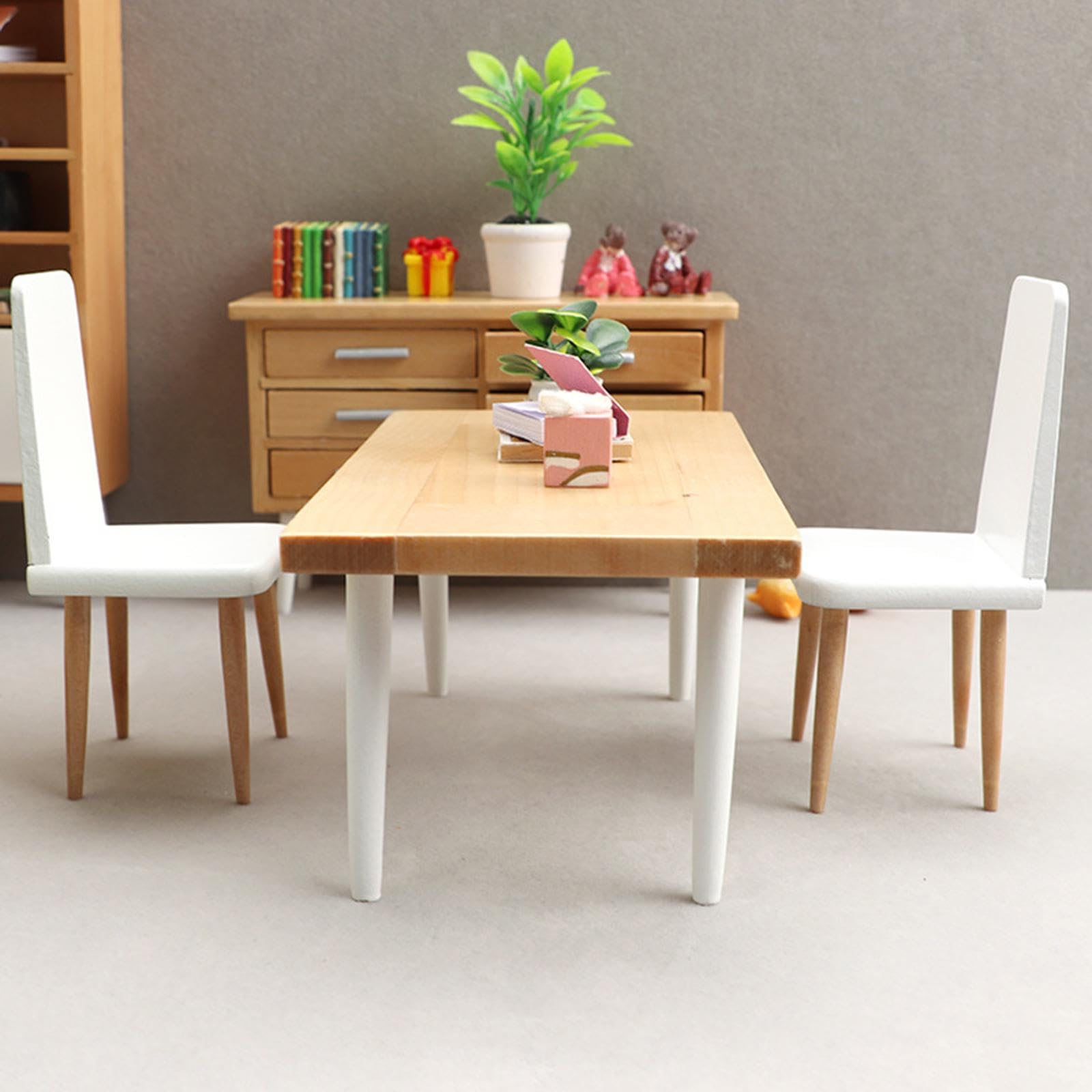 Mobili per casa delle bambole, 6 pezzi, mobili per sala da pranzo, micro paesaggio, tipo 4