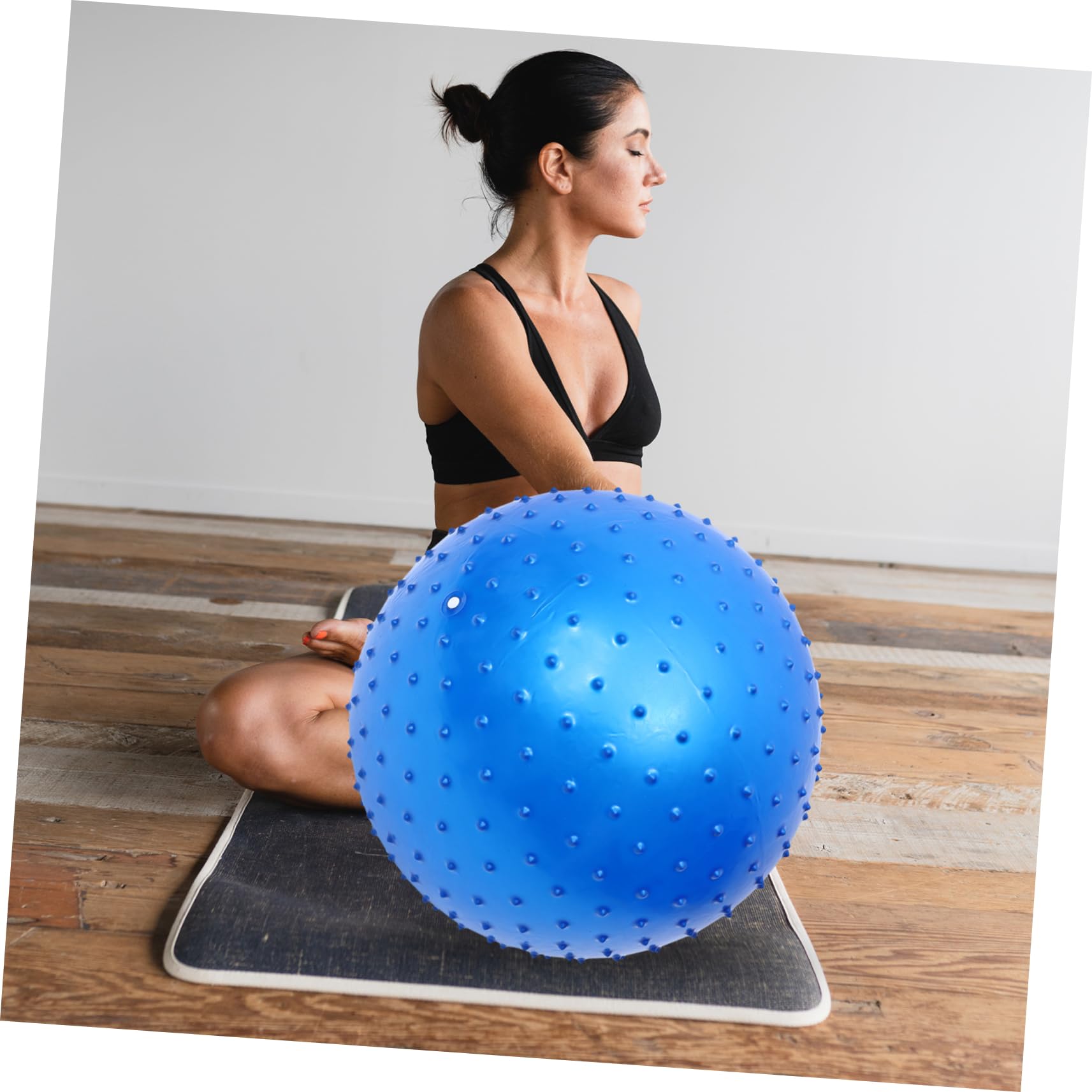 Gogogmee Thorn Ball Yoga Massage Ball Fitness Ball Trigger Point Ball Balance Ball Birth Ball Physical Massage Ball Sensory Ball Bounce Ball Pool Ball Bouncy Occupational Ball PVC Blue