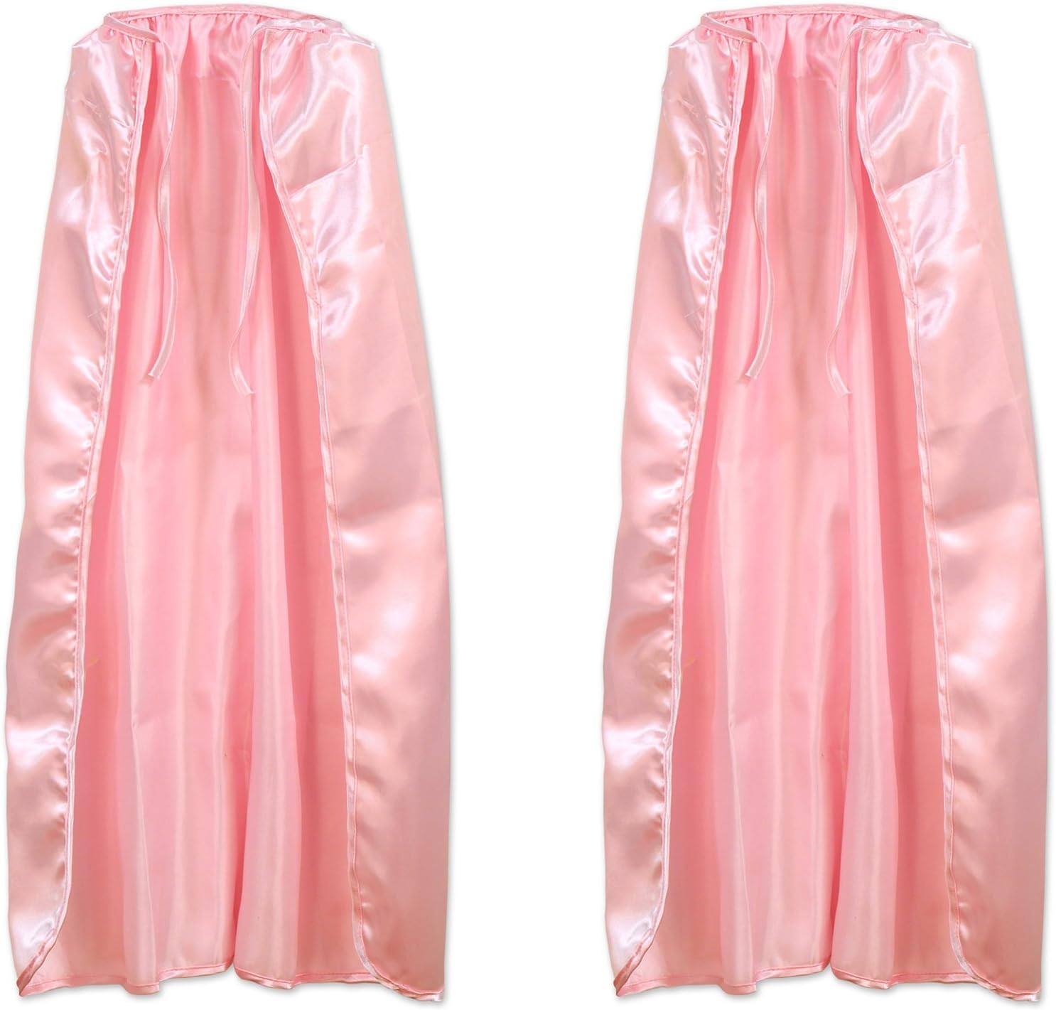 Beistle 2-Piece Fabric Capes in Pink, Halloween Costume Accessory, Dress Up Party Supplies for Fantasy Magic Themed Event, Renaissance Fair, 30"