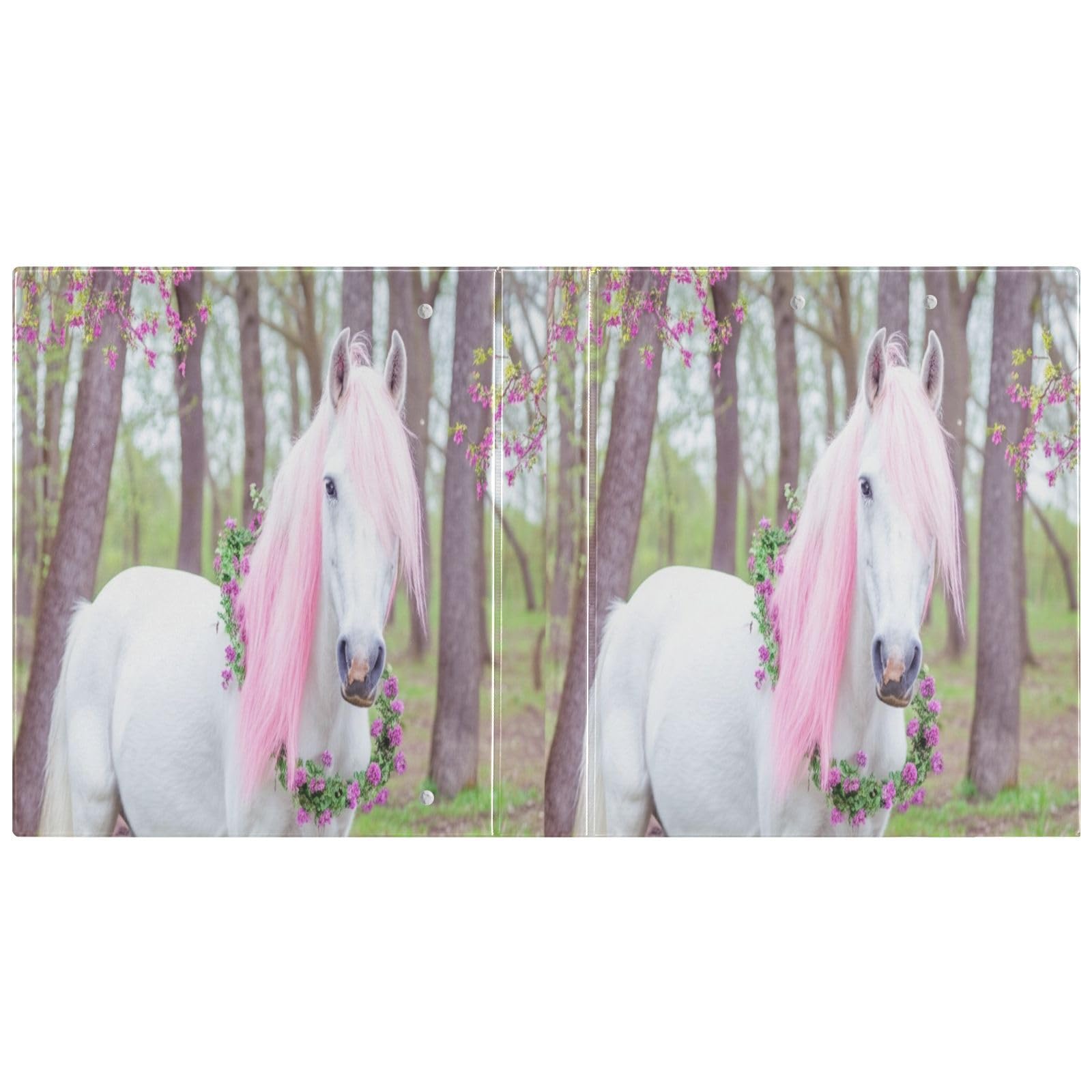 White Horse - Raccoglitore a 3 anelli con molla, 3 anelli, 3,8 cm, con portablocco grande, 3 raccoglitori per scuola, università, ufficio (confezione da 2)