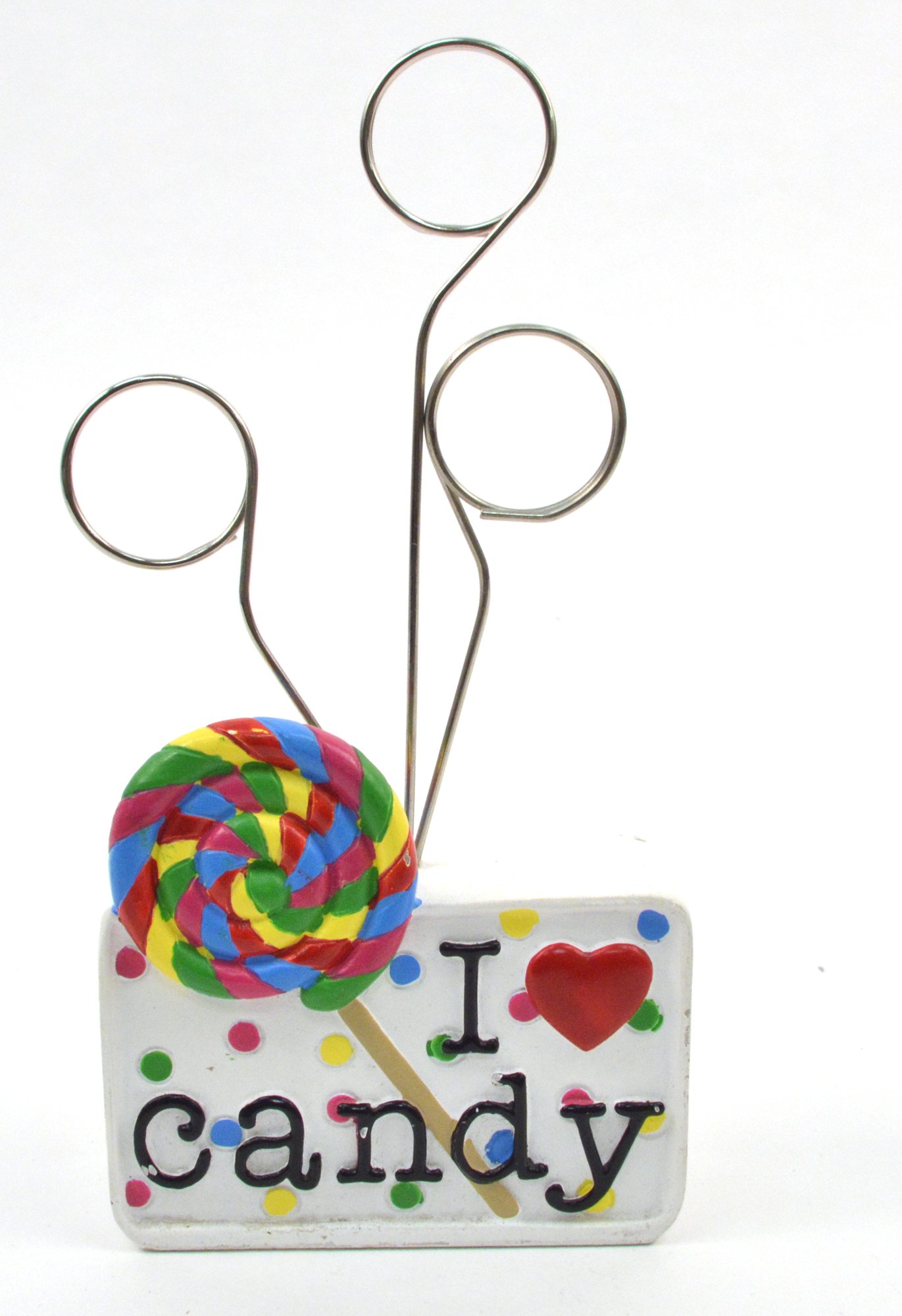 Concepts in Time Love Candy Photo Clip with Multi Colored Polka dots and Lollipop