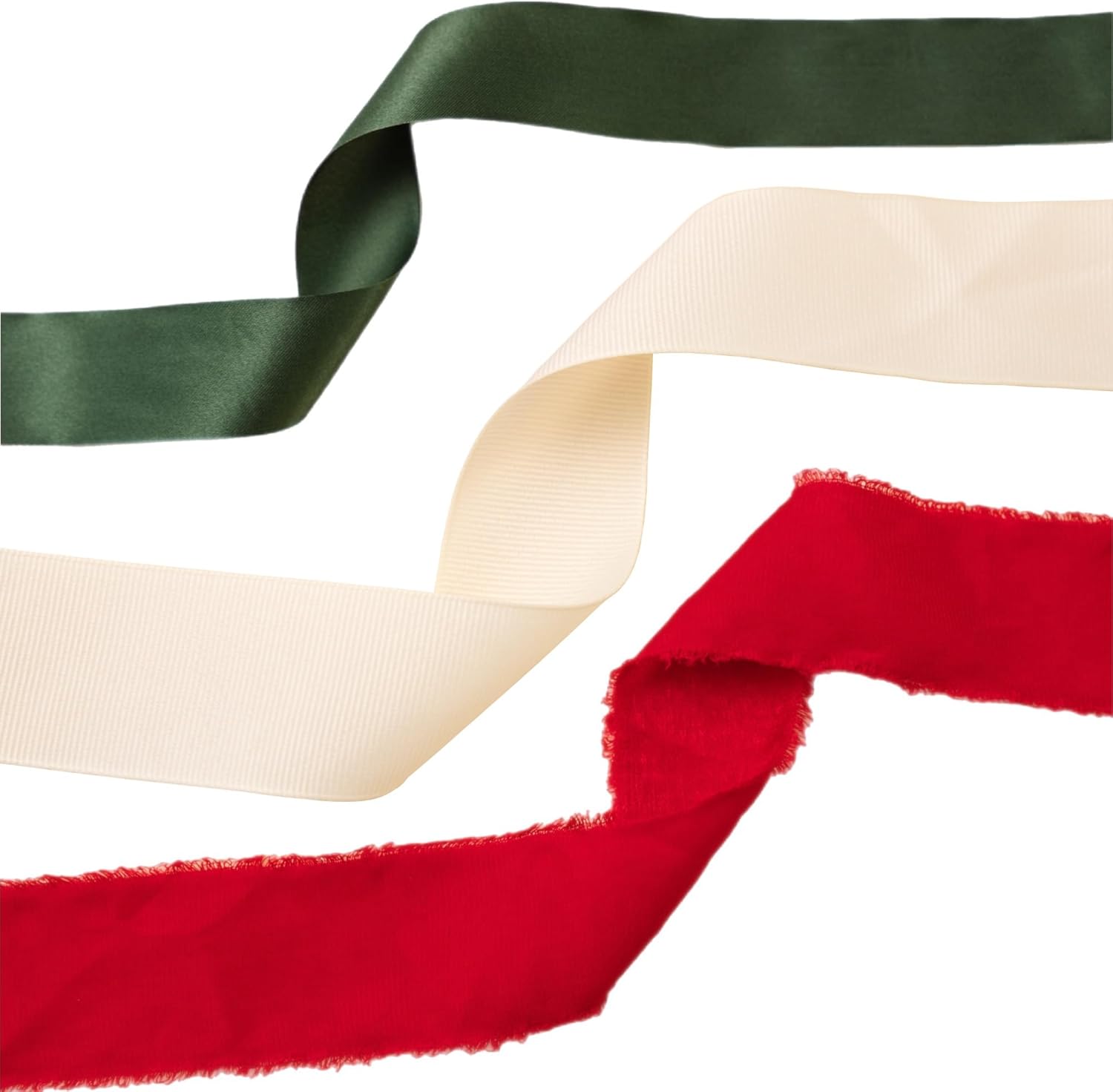 3 Roll Set Premium Christmas Ribbon, Minimal Holiday Gift Wrapping, 60 Yards (Bundle 5) 3 Roll Set Premium Christmas Ribbon, Minimal Holiday Gift Wrapping, 60 Yards (Bundle 5)