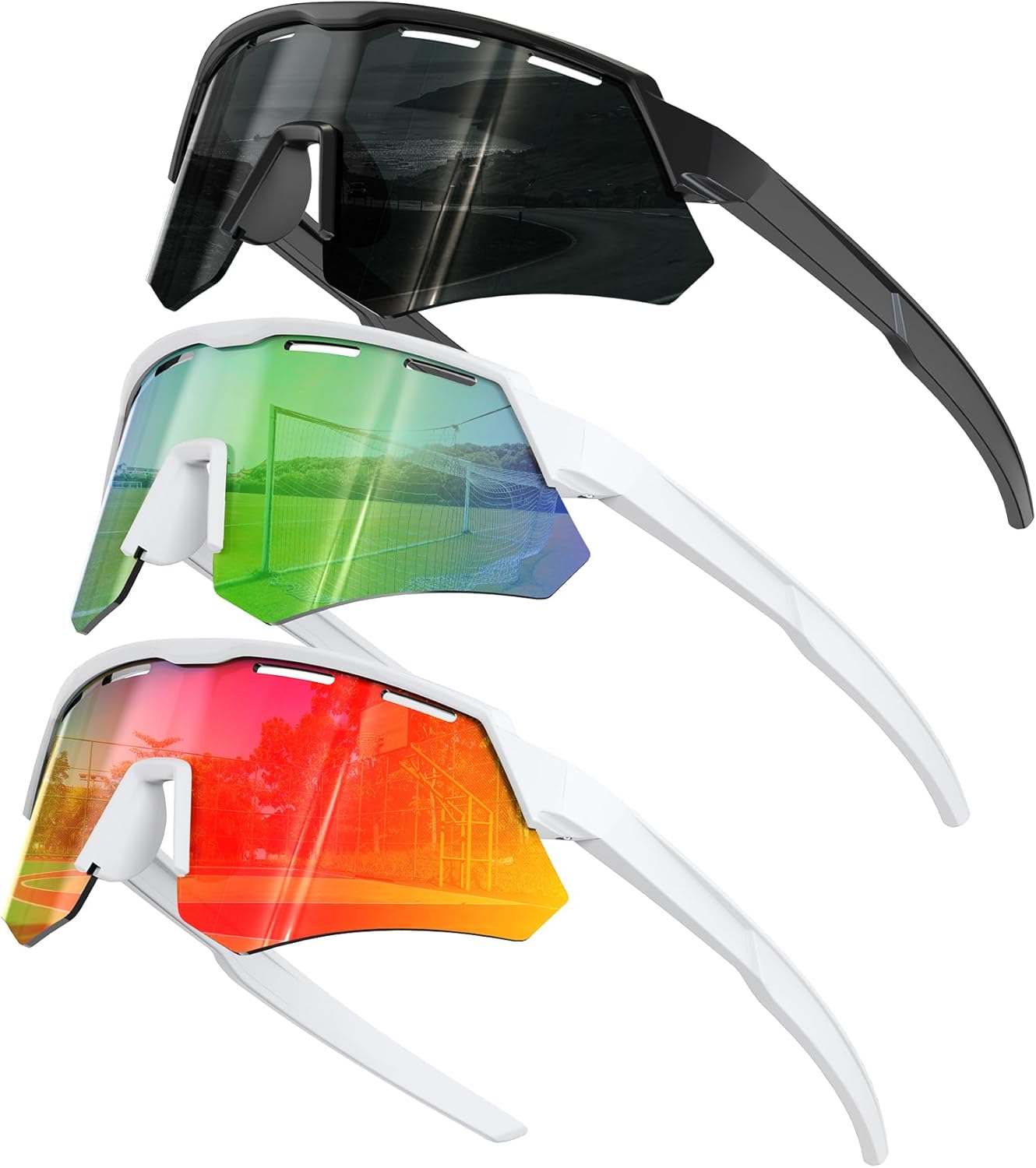 KALIYADI Polarized-Kids-Sunglasses Youth Baseball Sunglasses: Cycling Running for Boys Girls UV400 Protection Age 6-14