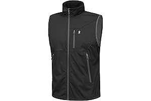 Little Donkey Andy Men's Lightweight Softshell Vest Windproof Sleeveless Jacket for Travel...