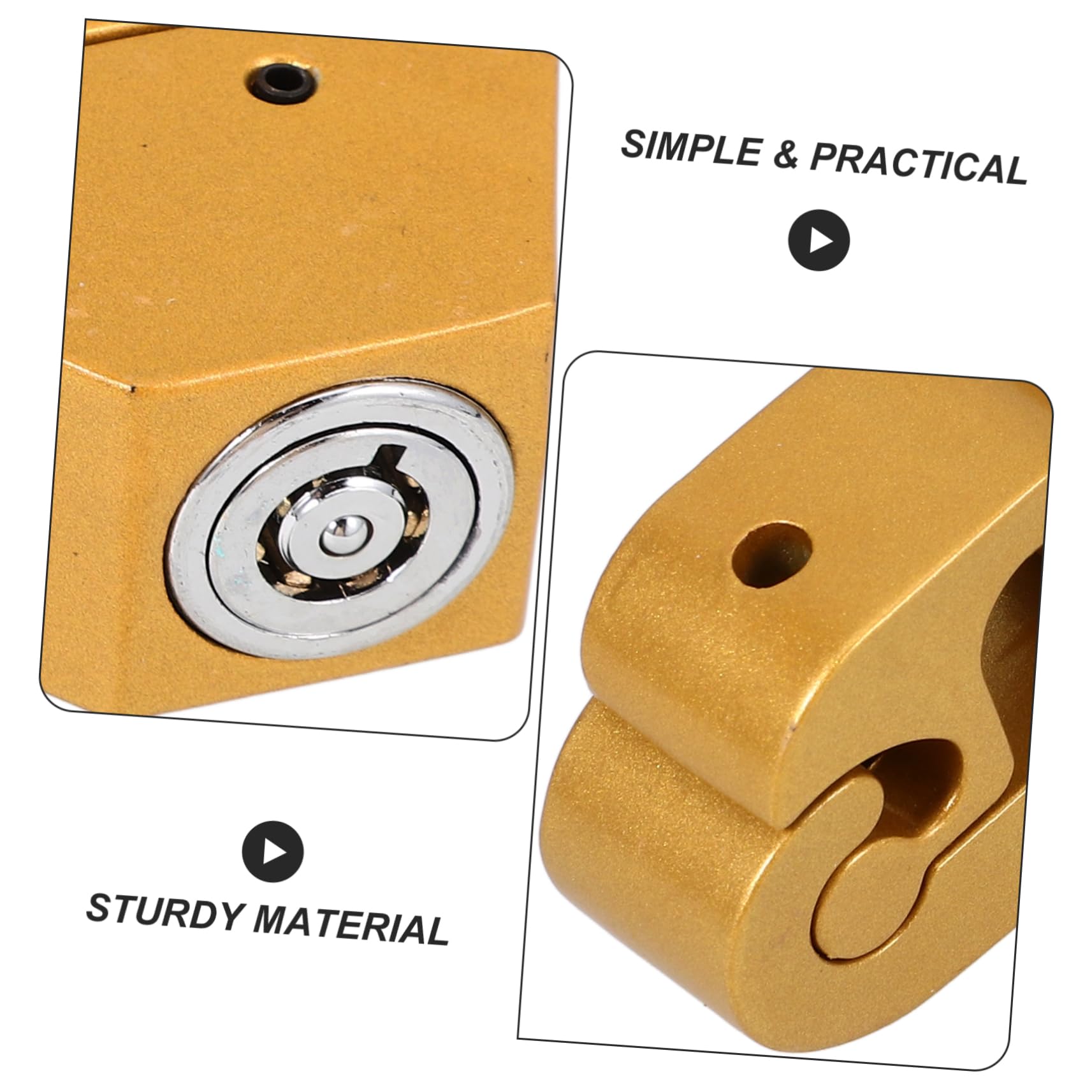 SOLUSTRE 4pièces Serrure De Guidon Pour Verrouillage Antivol Léger Et Compact Convient Plupart Des Freins De Installation Facile Et Sécurisée Accessoire Pratique Pour Motards
