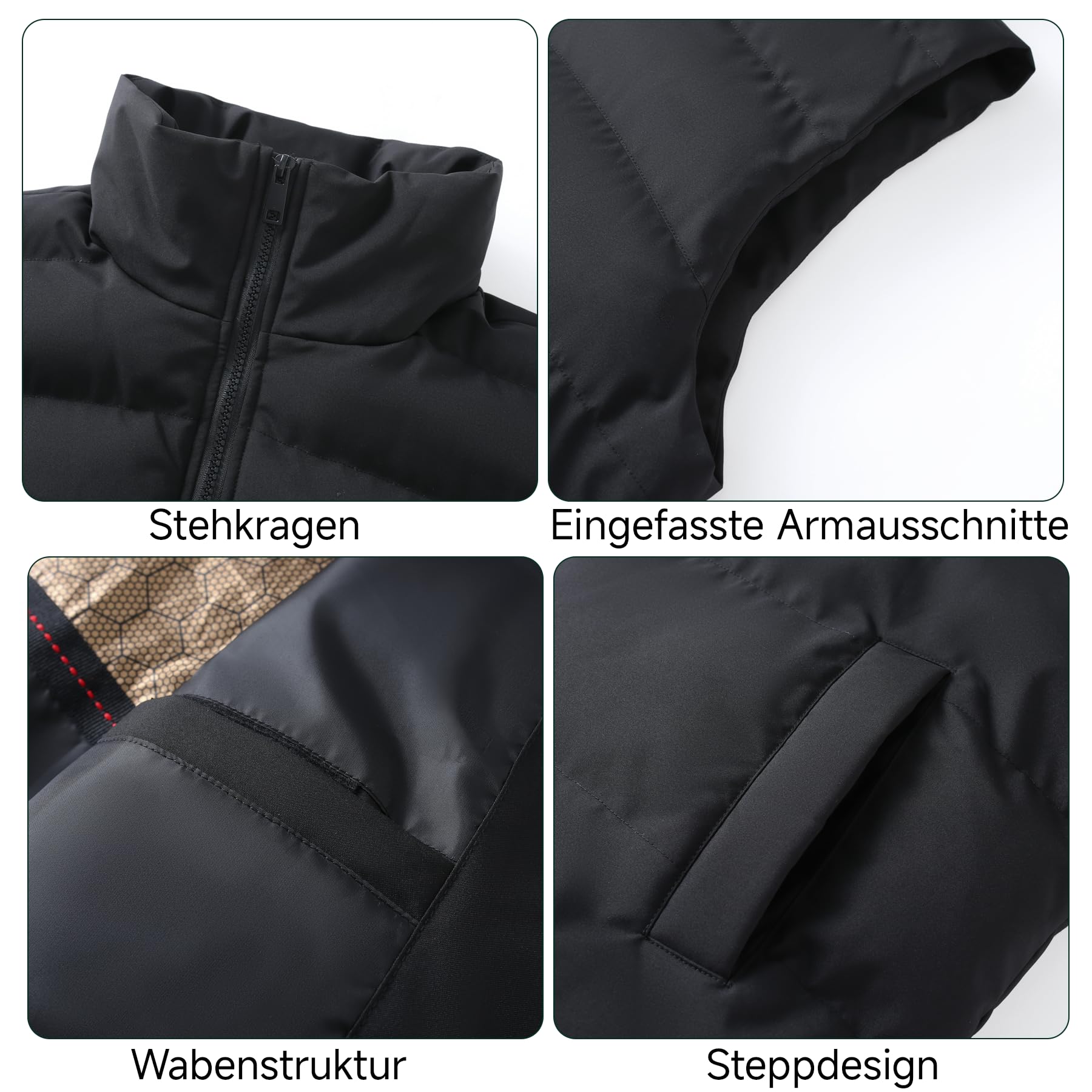 YOUTHUP Herren Steppweste Winterweste Warme