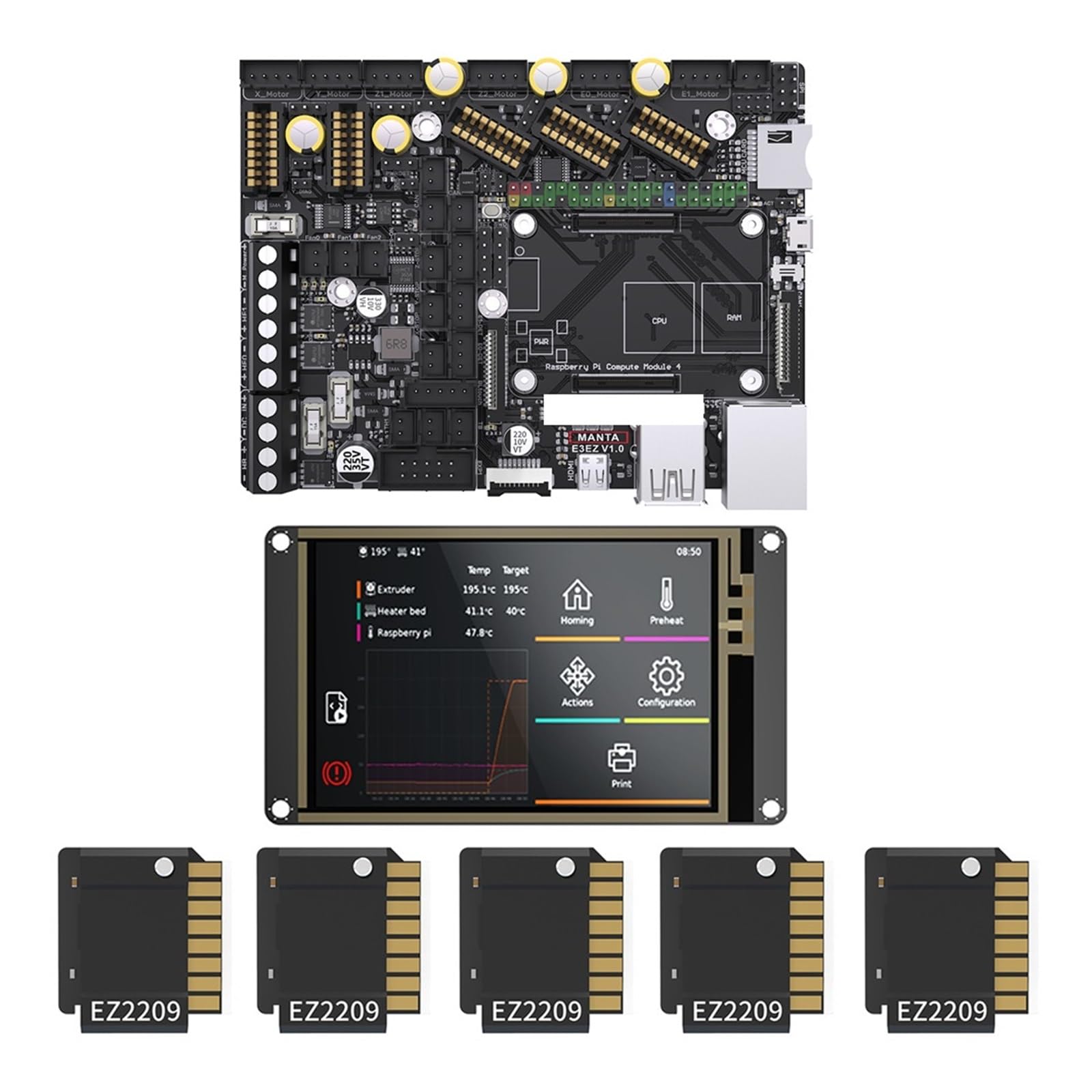 Contrôle De La Carte Mère Manta E3EZ 32 Bits, Compatible Avec BIGTREETECH BTT,(E3EZ 5xEZ2209 TFT35)