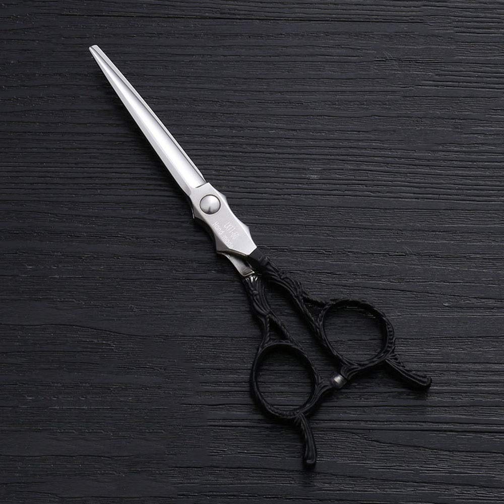 Ciseaux de coiffure de 6 pouces anti-fourches en acier inoxydable noir
