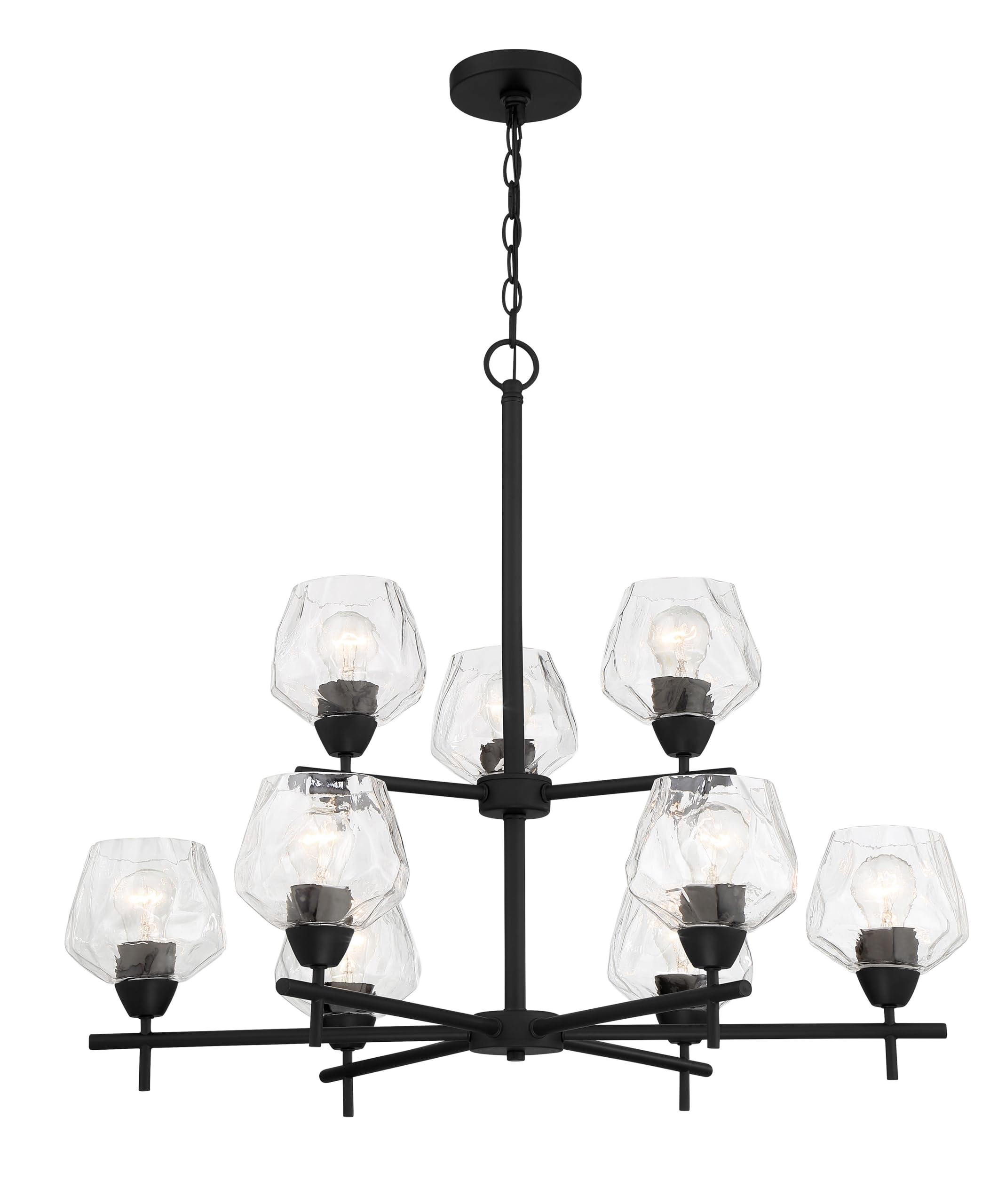 Minka Lavery Camrin Chandelier, 9-Light, Coal Black
