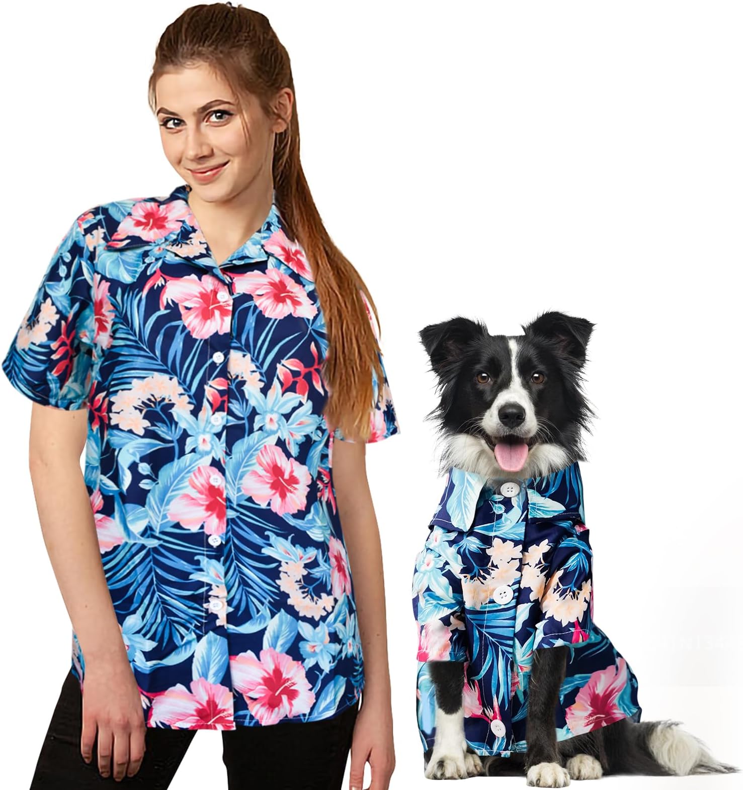 Wildox Dog Shirts Hawaiian Shirt for Small Medium Large Dogs Matching Dog and Owner
