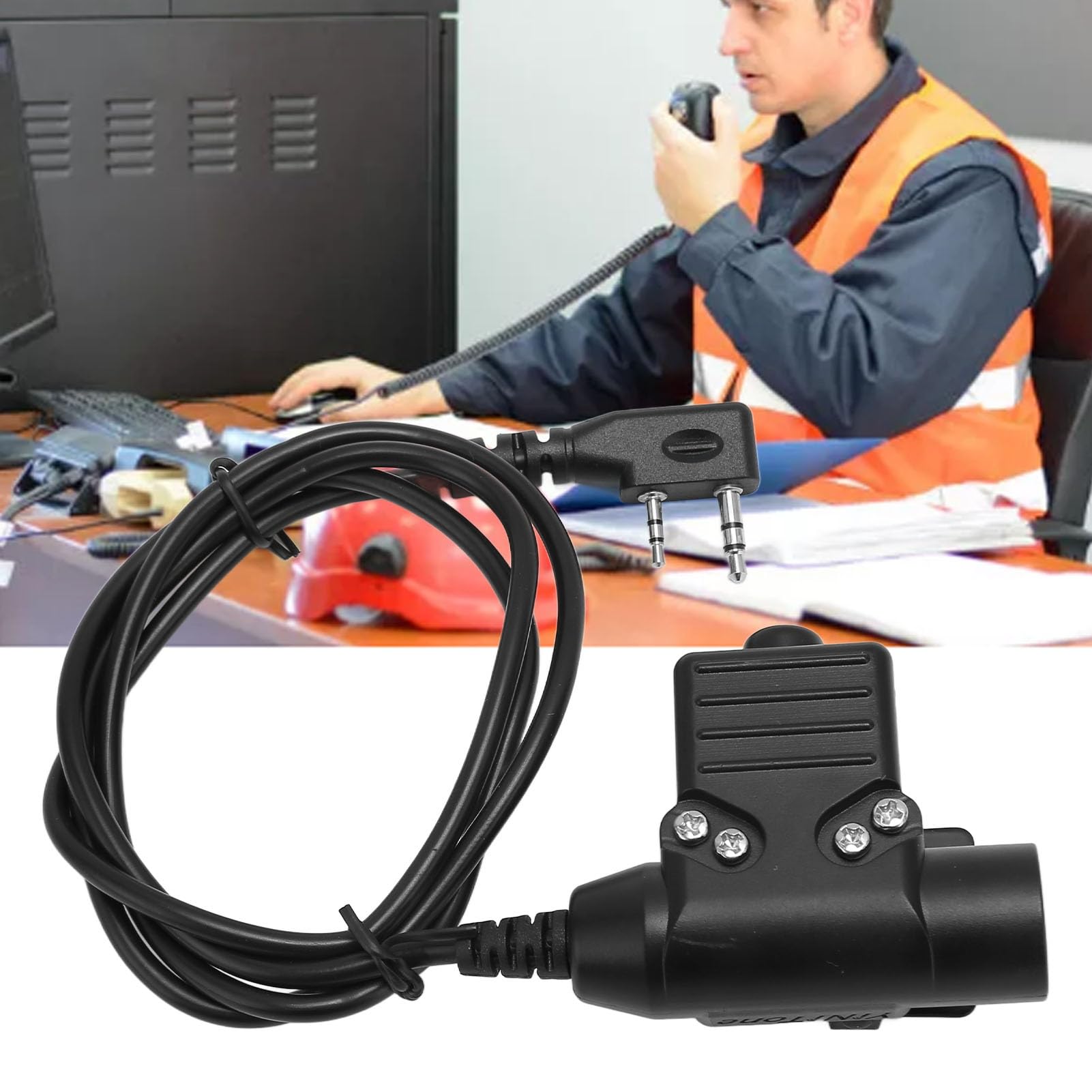 Adapter U94 PTT, Adapter Wtyczki Kabla U94 PTT Kabel Adaptera U94 PTT do Radiotelefonów Baofeng Dwukierunkowe Krótkofalówki